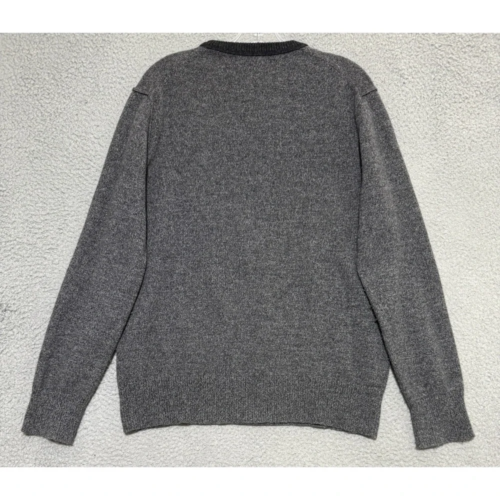 Banana Republic Filpucci Sweater Mens Large Gray Merino Wool Blend Tight Knit
